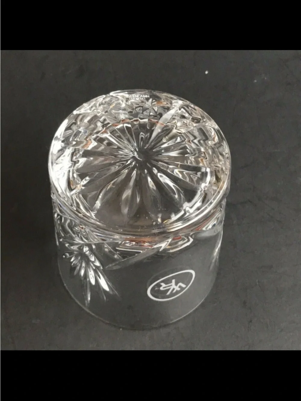 Lot of 2 Glencarin Woodford Reserve Crystal Lowball Wiskey Glasses